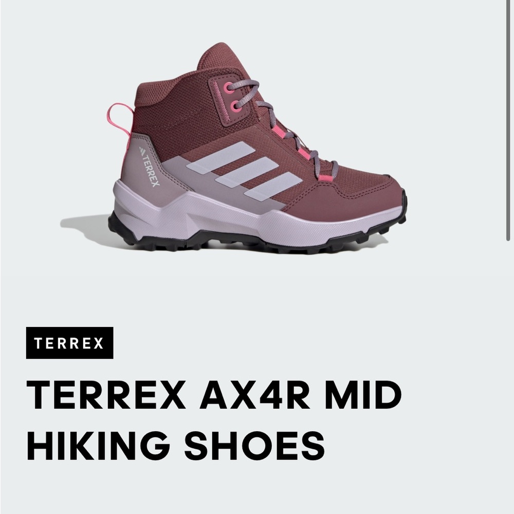 adidas Terrex AX4R Mid Women's Hiking Shoes - Maroon and Pink